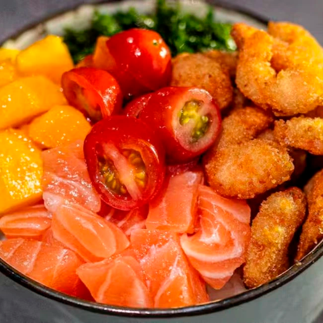 Poke Salmão & Camarão